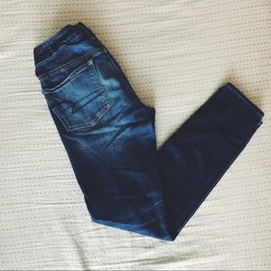american eagle blue jean jeggings